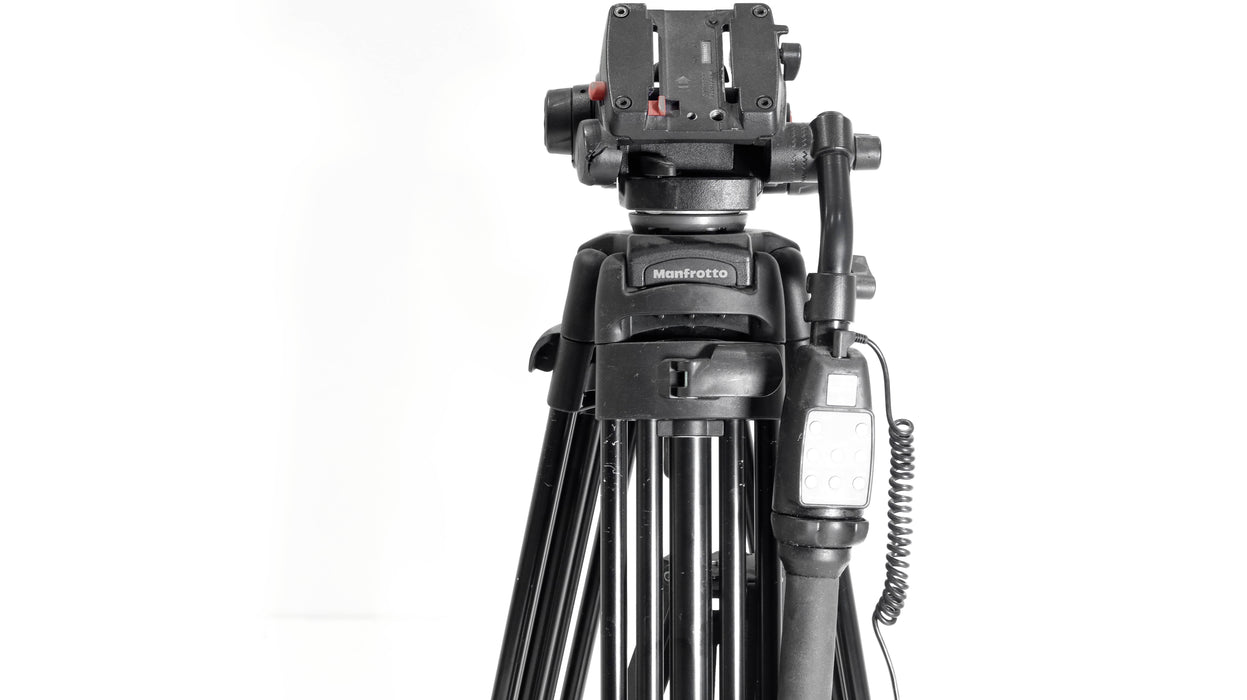 Preowned Manfrotto 525MVB Tripod with 503HDV Fluid Heads and LANC controller - 2H20005