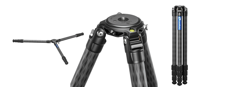 Trépied Vidéo Leofoto LMP-324CL – Carbone, Bol 75mm, Bleu (neuf, Sans Tête)