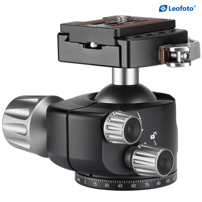 Leofoto LH Series LH-40LR 40mm low profile ball head with NP-50 Quick Release Plate