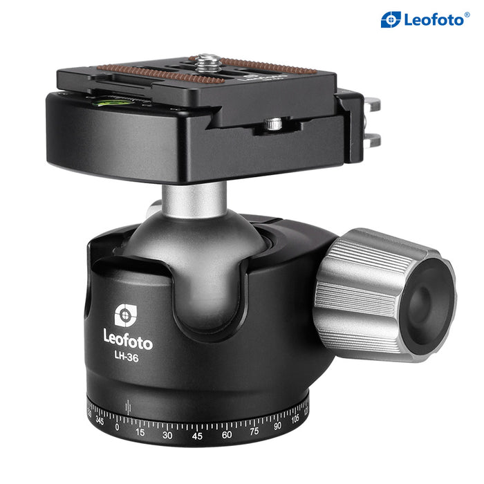 Leofoto LH Series LH-36LR 36mm low profile ball head with NP-50 Quick Release Plate