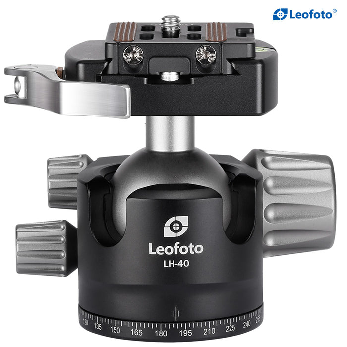 Leofoto LH Series LH-40LR 40mm low profile ball head with NP-50 Quick Release Plate