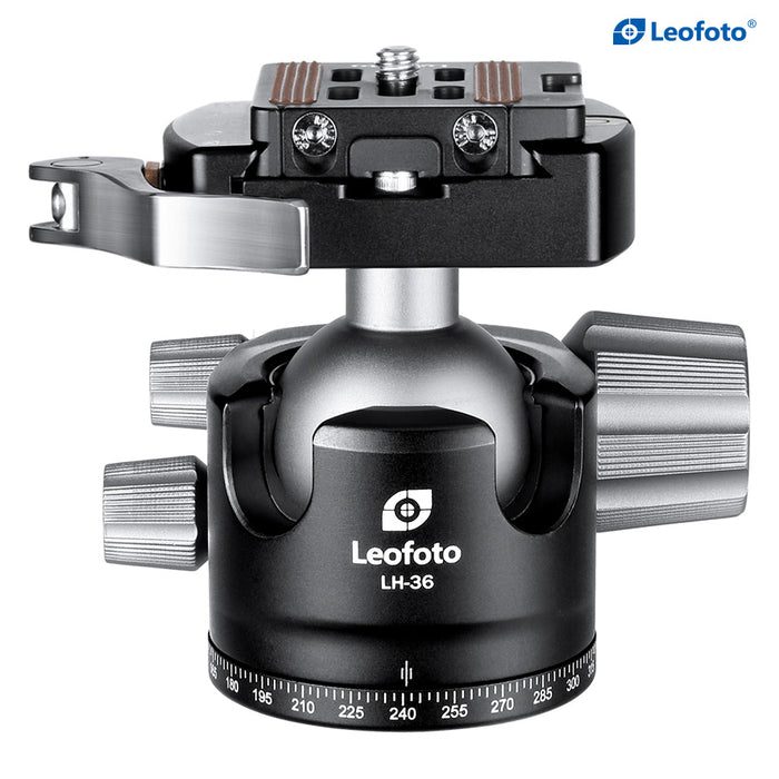 Leofoto LH Series LH-36LR 36mm low profile ball head with NP-50 Quick Release Plate