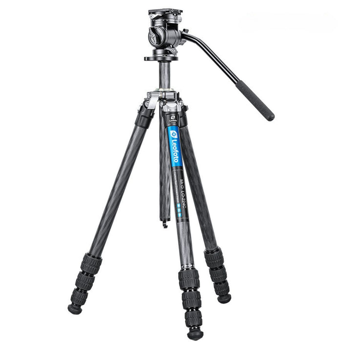 Leofoto Wings of God BLACK LG324C 10 Layer Carbon Water, Sand and Dust proof Corrosion Resistant Titanium Feet Spider Tripod with LH-40R Low Profile Ball Head - Max Load 15kg, Min 165mm to Max 1685mm