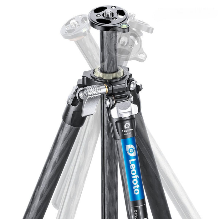 Leofoto MR. O LO-224C 10 Layer Carbon Spider Ball Tripod with Centre Column and BV-1R Mini Fluid Head  - Max Load 5kg, Min 180mm to 1700mm