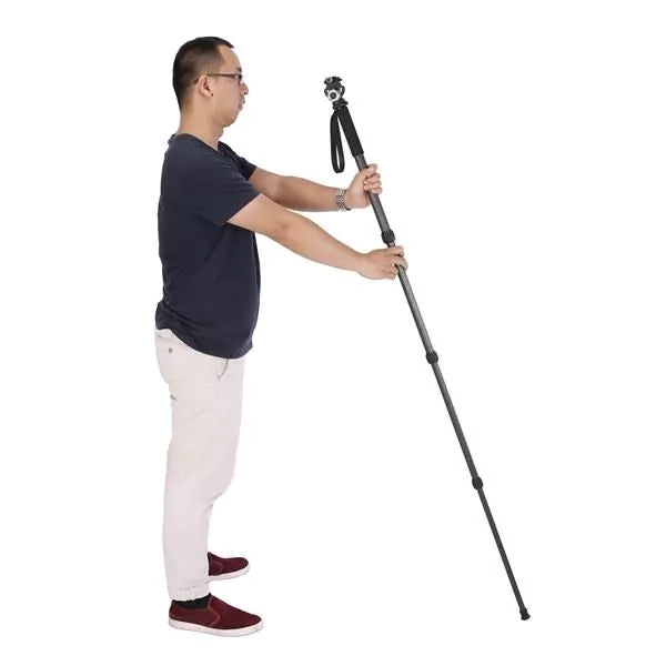 Leofoto MP-284C Carbon Fiber 4 Section Monopod - Max Load 18kg, Max Height 1650mm