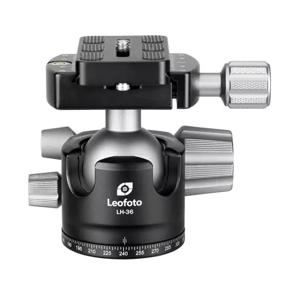 Leofoto LH Series LH-36 36mm Low Profile Ball Head and QP-70N QR Plate - Max Load 18kg