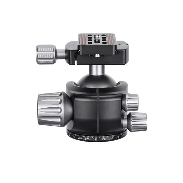 Leofoto LH Series LH-47 47mm Low Center of Gravity Ball Head and QP-70N QR Plate - Max Load 22kg