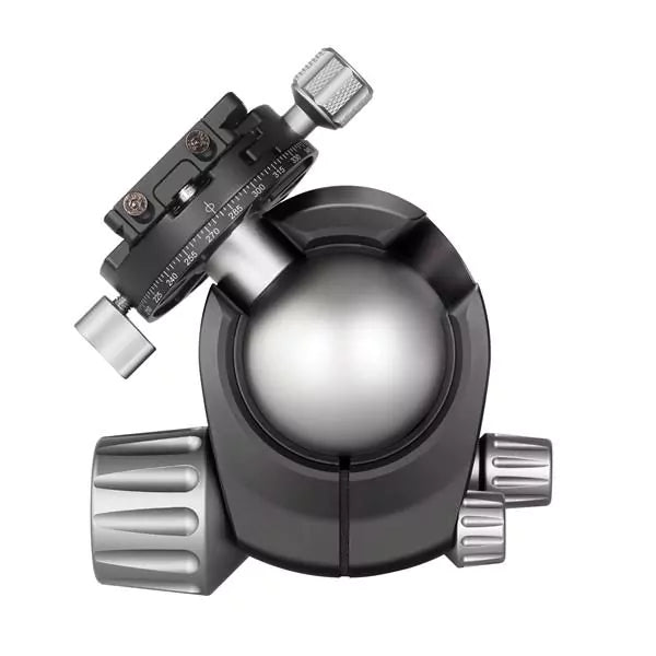 Leofoto LH Series LH-47 47mm Low Center of Gravity Ball Head and QP-70N QR Plate - Max Load 22kg