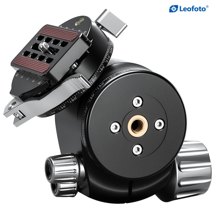 Leofoto LH Series LH-55PCL 36mm Low Profile Ball Head with PCL-70 Panning Clamp and QR Lock System - Max Load 25kg