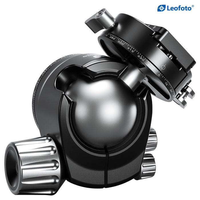 Leofoto LH Series LH-55PCL 36mm Low Profile Ball Head with PCL-70 Panning Clamp and QR Lock System - Max Load 25kg