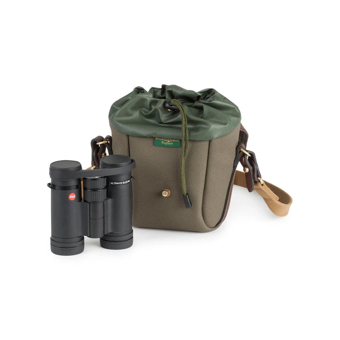 Billingham Galbin Binocular Case for 8x32 / 8x42 Binoculars - Sage FibreNyte / Chocolate Leather