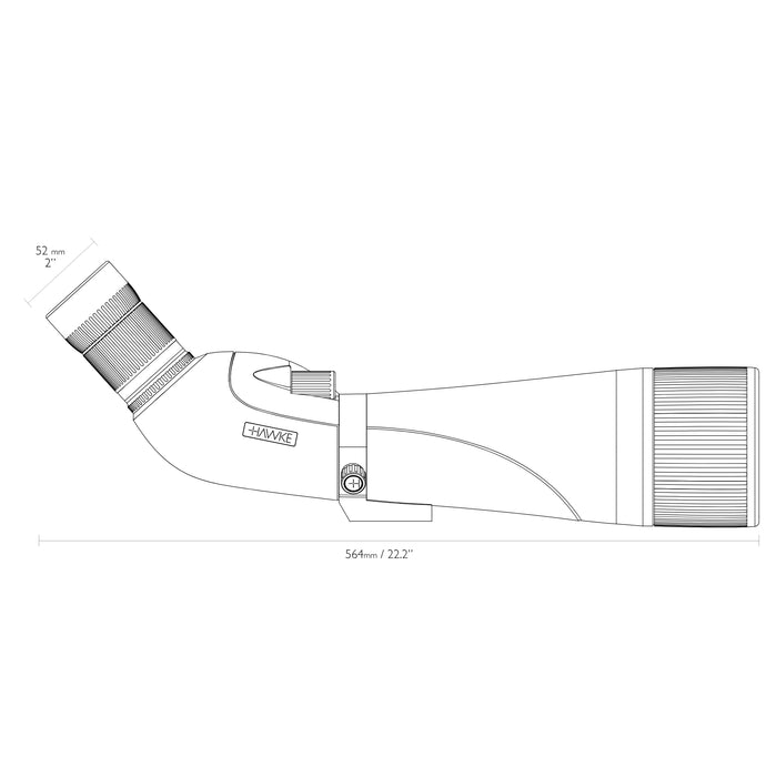 Hawke Optics Vantage HD 20-60x80 Angled Spotting Scope
