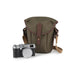 Billingham Galbin Binocular Case for 10x42 Binoculars / Small Cameras - Sage FibreNyte / Chocolate Leather