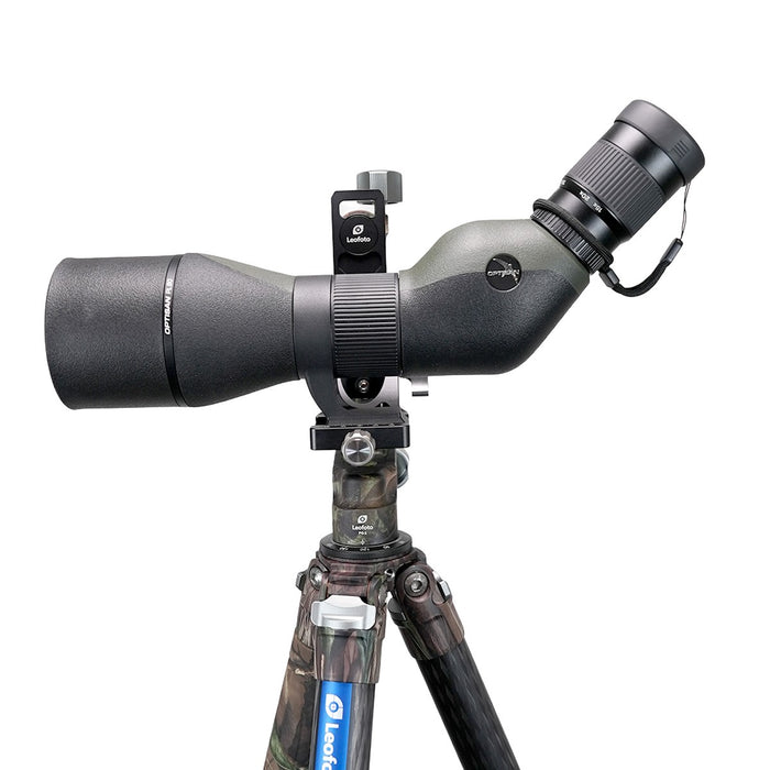 Optisan PL 15-60x80 ED Angled Spotting Scope and Leofoto Ranger LS-365C Lightweight Carbon Tripod