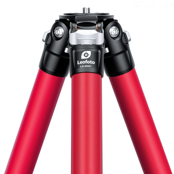 Leofoto Athena LA-284C 10 Layer Carbon Water, Sand Proof, Corrosion Resistant Titanium Feet RED Tripod with LH-30 Ball Head - Max Load 10kg, Min 160mm to 1290mm