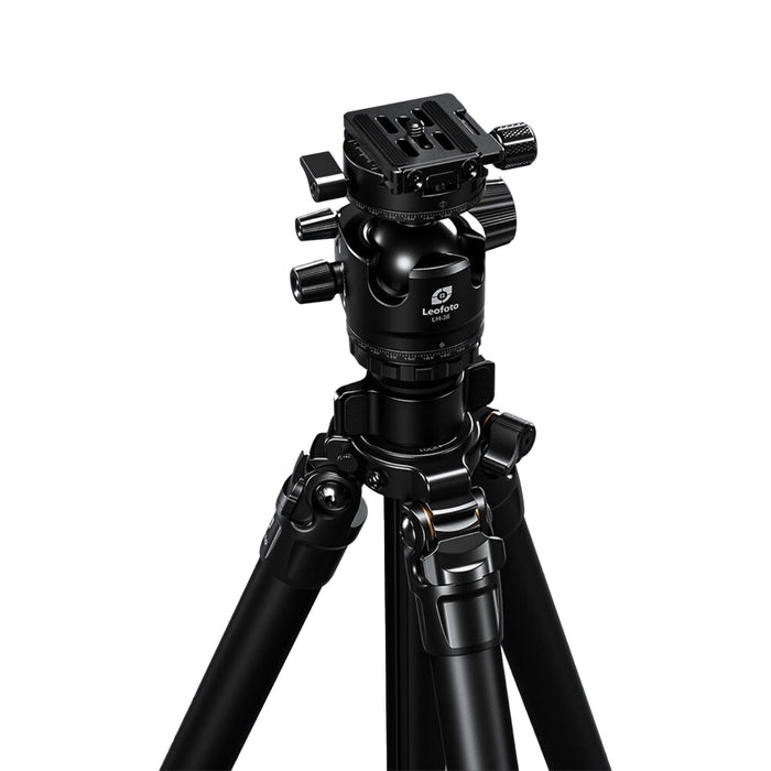 Leofoto Wings of God BLACK LG284C 10 Layer Carbon Water, Sand and Dust proof Corrosion Resistant Titanium Feet Spider Tripod with LH-36R Low Profile Ball Head - Max Load 10kg, Min 160mm to Max 1580mm