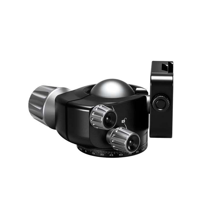 Leofoto LH-40SC 40mm Low Center of Gravity Ball Head with Low Profile QR Arca/Picatinny Clamp (20kg Load)