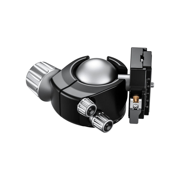 Leofoto LH Series LH-55R+RH-3 55mm Low Centre of Gravity Ball Head with RH-3 Clamp