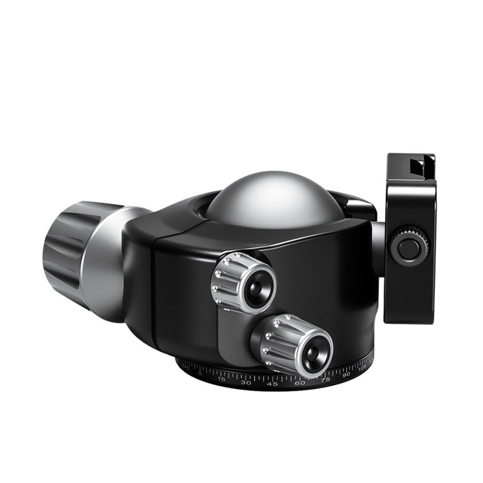 Leofoto LH-55SC 55mm Low Center of Gravity Ball Head with Low Profile QR Arca/Picatinny Clamp (25kg Load)