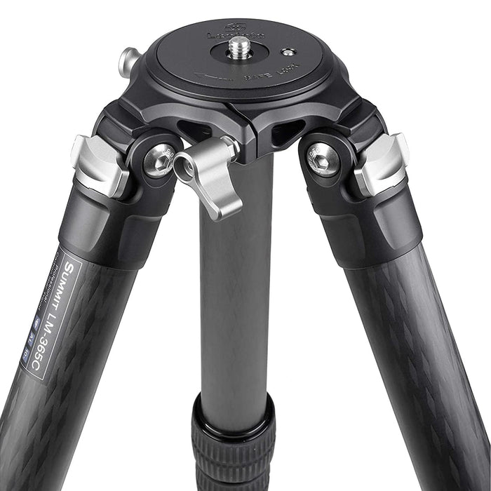 Leofoto Summit Tripod Kit LM-364C 10 Layer Carbon Hollow-out Spider 180 Degree Folding Silicone Handle Tripod with LH-55 Ball Head - Max Load 30kg, Min 188 mm to Max 1548mm