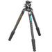 Leofoto Mountain HD Tripod Kit LN-364C 10 Layer Carbon Hollow-out Spider 180 Degree Folding Silicone Handle Tripod with LH-55 Ball Head - Max Load 35kg, Min 198 mm to Max 1698mm