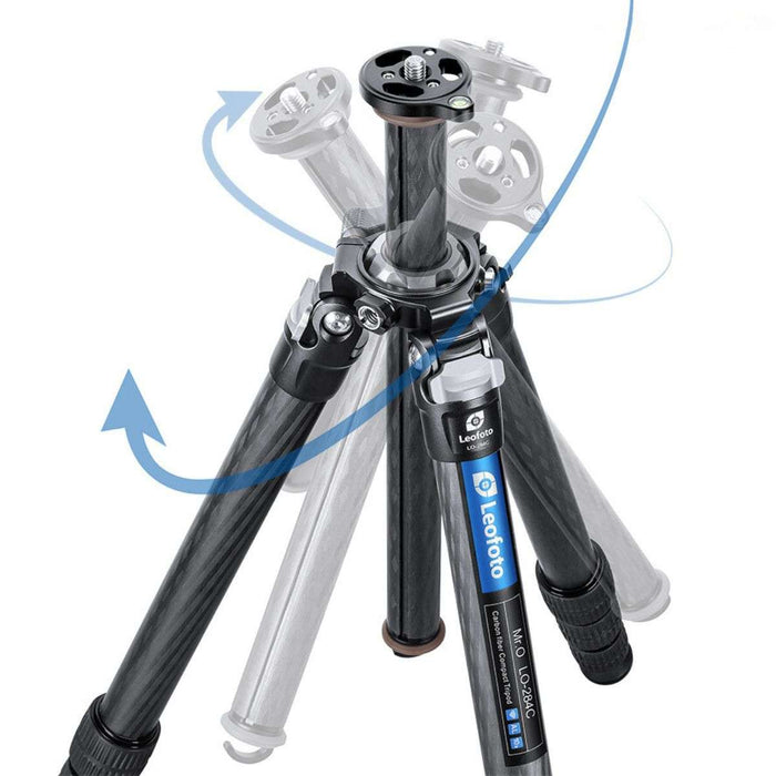 Leofoto MR. O LO-284C 10 Layer Carbon Spider Ball Tripod with Centre Column  Max Load - 12kg, Min 95mm to 1540mm