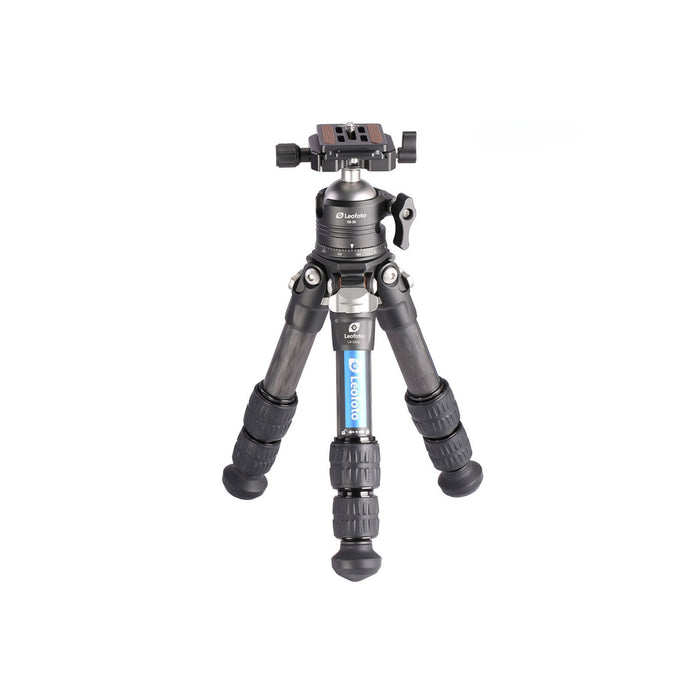 Leofoto Ranger LS-223C 10x Layer Carbon Fiber Mini Compact Tripod with EB-36 Low Profile Dual Panorama Ballhead - Max Load 10kg, Min 120mm to Max 390mm