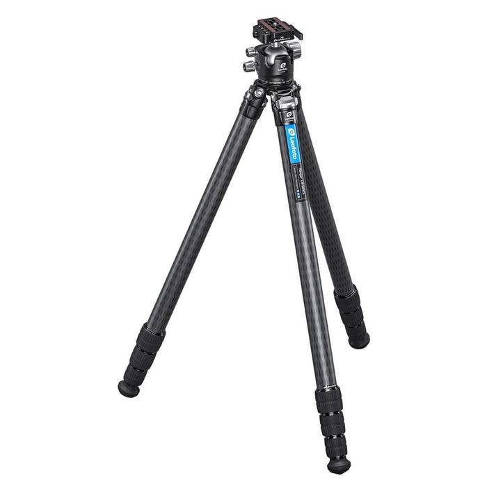 Leofoto Summit TALL Tripod Kit LM-364CL 10 Layer Carbon Hollow-out Spider 180 Degree Folding Silicone Handle Tripod with LH-47SC Low Profile Ball Head - Max Load 20kg