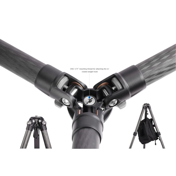 Leofoto Summit TALL Tripod Kit LM-364CL 10 Layer Carbon Hollow-out Spider 180 Degree Folding Silicone Handle Tripod with LH-47SC Low Profile Ball Head - Max Load 20kg