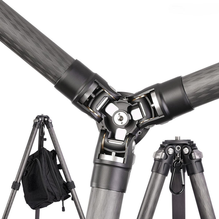 Leofoto - Ranger - Treppiede in carbonio per fotocamere - Capacità di carico di 6 kg - Piedini estensibili - Altezza minima da 5,7 cm ad un'altezza Leofoto - Ranger - Treppiede in carbonio per fotocamere - Capacità di carico di 6 kg - Piedini estensibili - Altezza minima da 5,7 cm ad un'altezza