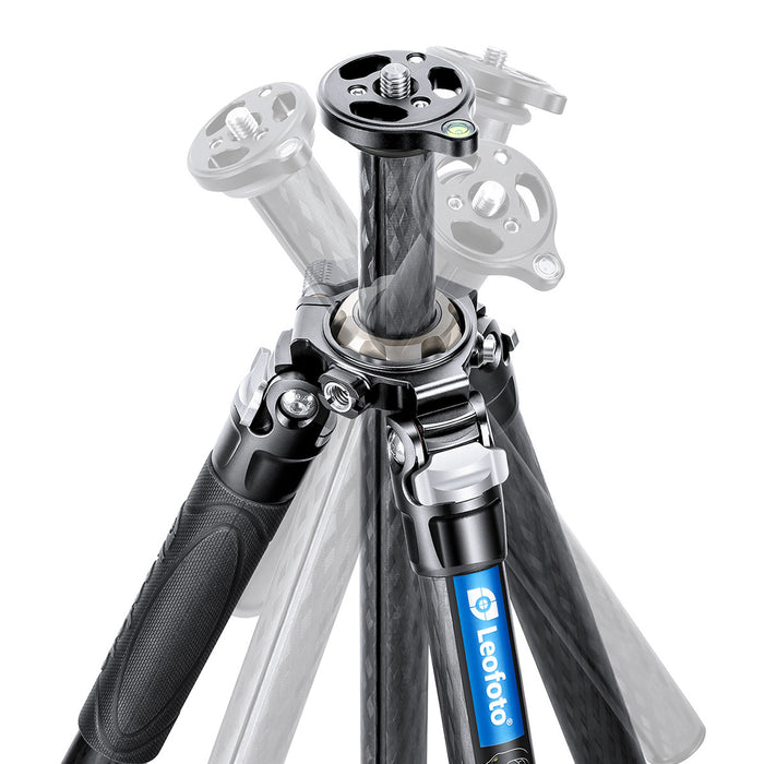 Leofoto LV-284C Head Manba LV Video Head System Flip Lock Carbon Fibre Tripod and BV-5 Fluid Head 4kg