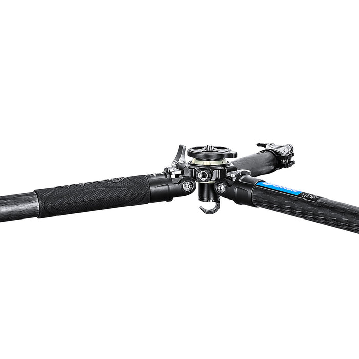 Leofoto LV-284C Head Manba LV Video Head System Flip Lock Carbon Fibre Tripod and BV-5 Fluid Head 4kg