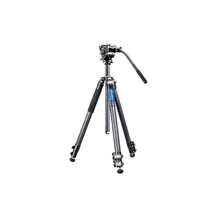 Vortex Razor HD 27-60x85 Angled Spotting Scope and Leofoto LV-323C Manba LV Video Head System Flip Lock Carbon Fibre Tripod and BV-10 Fluid Head Bundle