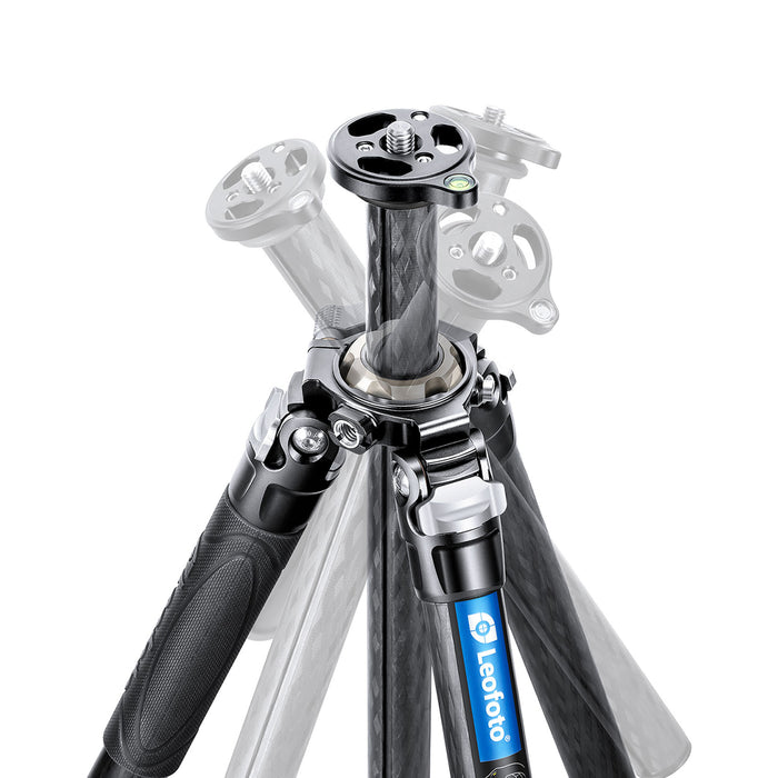 Leofoto LV-323C Manba LV Video Head System Flip Lock Carbon Fibre Tripod and BV-10 Fluid Head 6kg