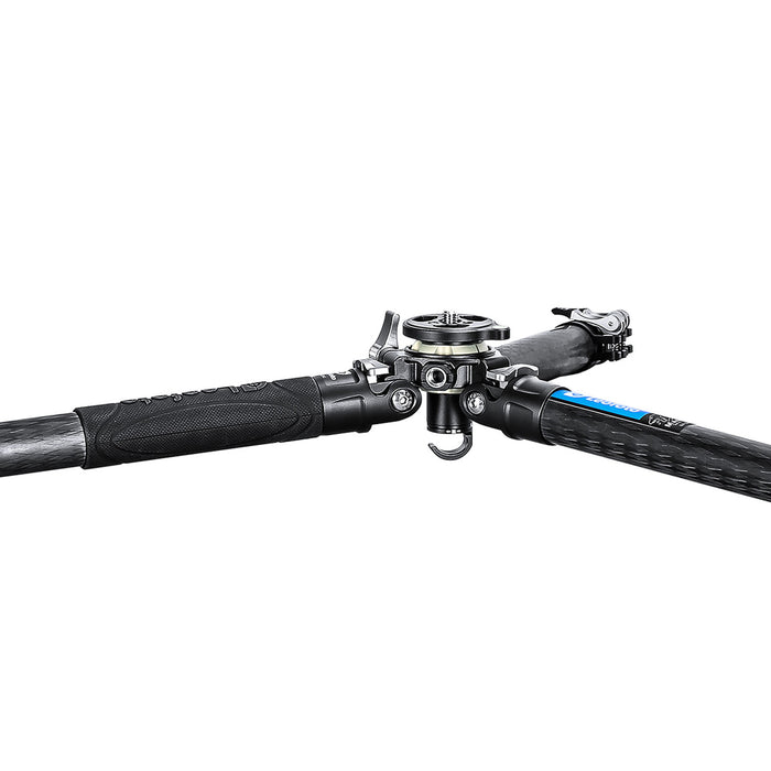 Leofoto LV-324C Manba LV Video Head System Flip Lock Carbon Fibre Tripod and BV-10 Video Head 6kg