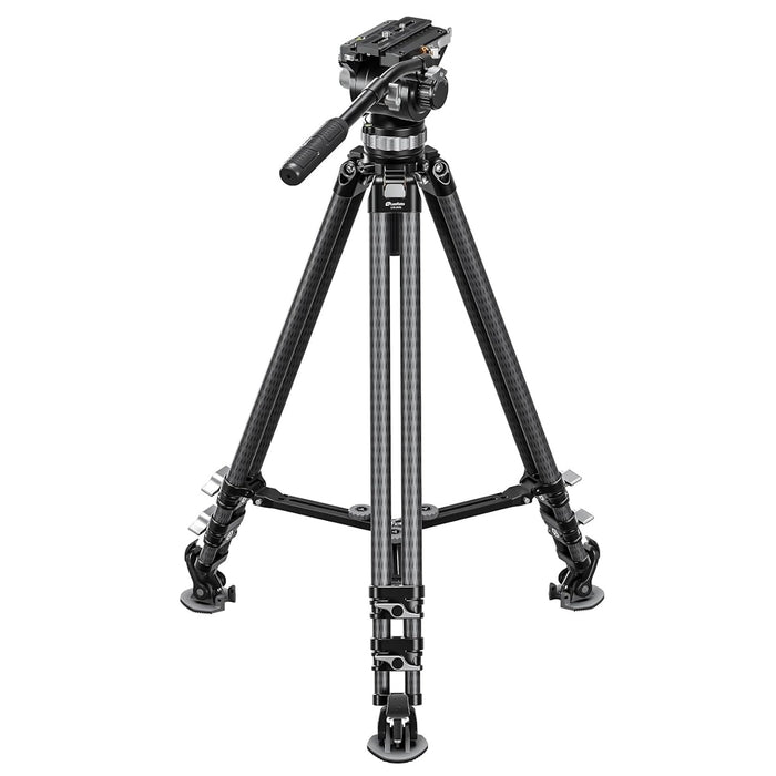 Leofoto KINGKONG Dual-Tube Video Tripod with Fluid Head Set