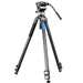 Leofoto Manba LVM Video Head System LVM-323C Flip Lock Carbon Fibre Tripod and BV-15 Video Fluid Head 10kg