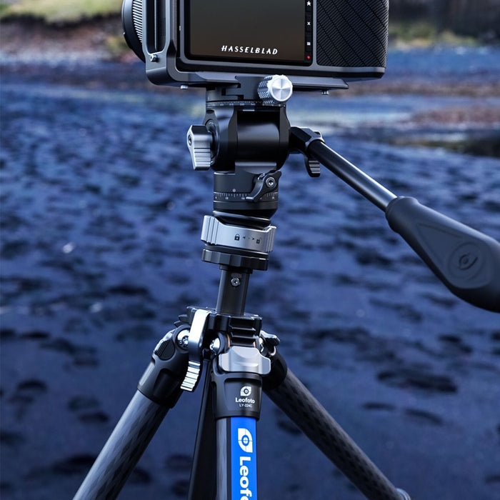 Leofoto LY Video Head LY-224C&BV-0R&LB-38 (Black) 10 Layer Carbon Fibre Tripod 3kg