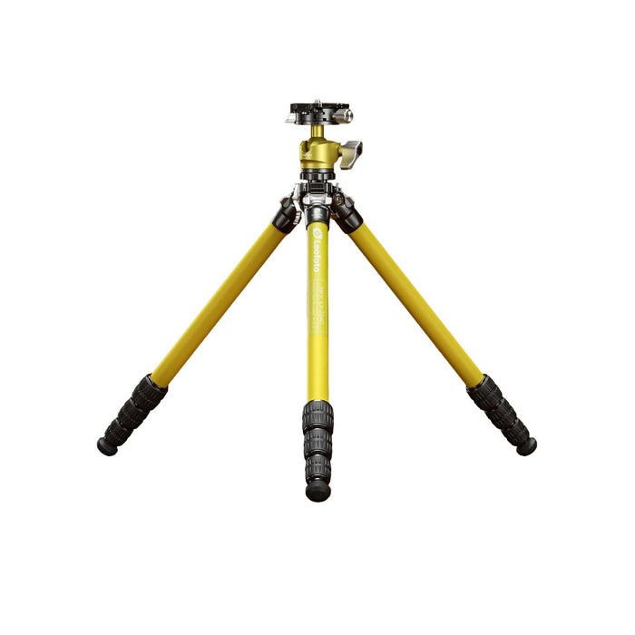 Leofoto YELLOW MR.Y LY-224C 10 Layer Carbon Y Shaped Centre Tripod with LH-25 Ball Head - Max Load 6kg, Min 125mm to Max 1410mm