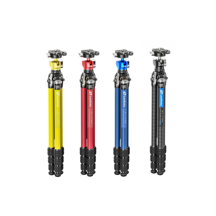 Leofoto YELLOW MR.Y LY-224C 10 Layer Carbon Y Shaped Centre Tripod with LH-25 Ball Head - Max Load 6kg, Min 125mm to Max 1410mm