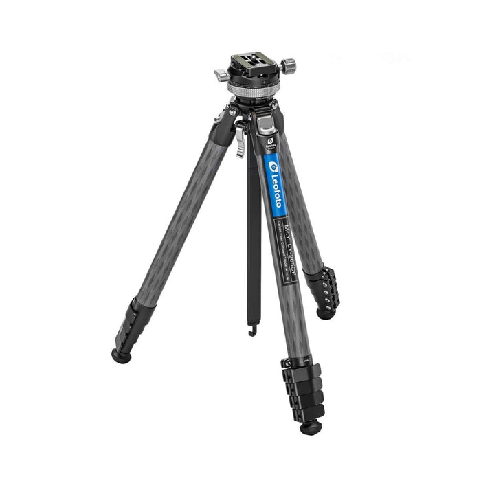 Leofoto BLACK MR.Y LY-265CF 10 Layer Carbon Y Shaped Centre Inverted Ball and Gear Locking System Tripod with - Max Load 7kg, Min 120 mm to Max 1580mm