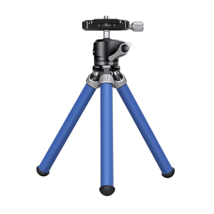 Leofoto MT-02C Mini Table Tripod and LH-22 Ball Head Kit (Blue) - Max Load 5kg, Min 85mm, Max 200mm