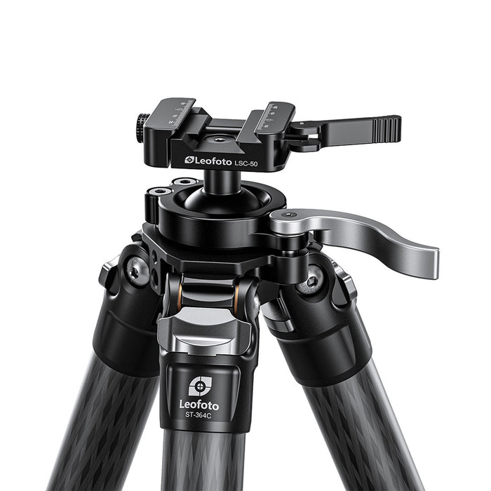 Leofoto ST Series ST-364C 10 Layer Carbon Heavy Camera Support ARCA/Picatinny Tripod - Max load ; 20kg, Min 120mm to Max 1640mm