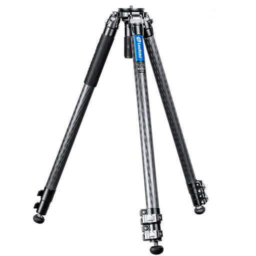 Leofoto Manba LVM Video Head System LVM-323C Flip Lock Carbon Fibre Tripod - Max Load 25kg, Min 180mm, Max 1550mm