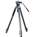 Leofoto Manba LVM Video Head System LVM-323C Flip Lock Carbon Fibre Tripod and BV-10 Video Fluid Head 6kg