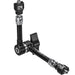 A black and silver camera mounting arm with a quick-release ball head and a vertical extension, shown on a plain white background.