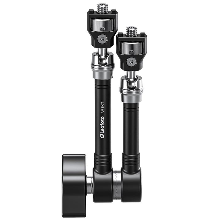 Leofoto AM-6Kit Versa Magic Arm “Heavy-Duty” | Anti-Twist Adapter | 1/4th and 3/8″ Mounting Screws