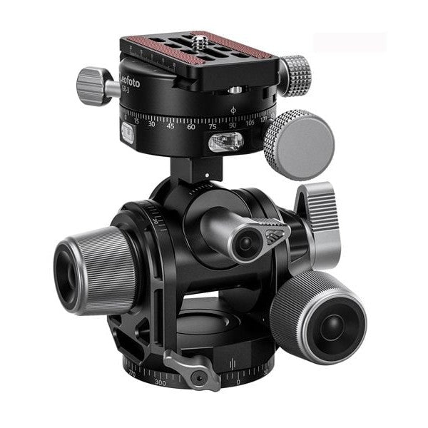 Leofoto G4 PROM Geared Head with GR-3 Geared Panning Adapter + Plate
