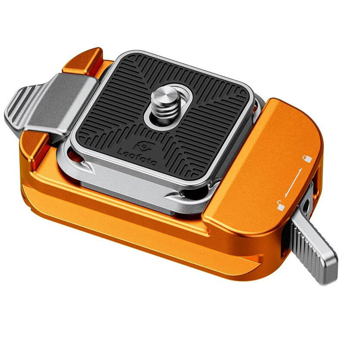Leofoto QF-02 Fast Coupling Kit for Arca-Swiss with QP-38 Quick Release Plate - Orange