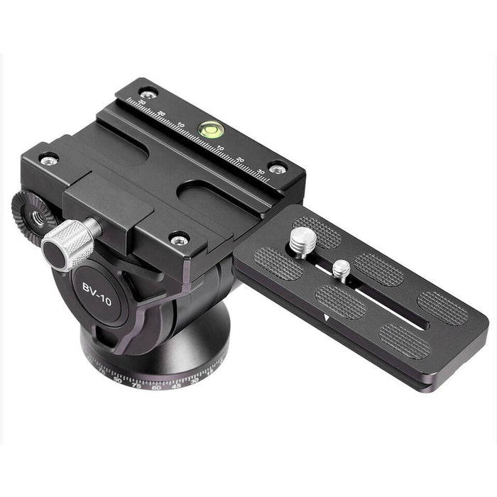 Leofoto BV-10M Manfrotto 60mm Flat Base Fluid Video Head with Arca Compatible QR Plate